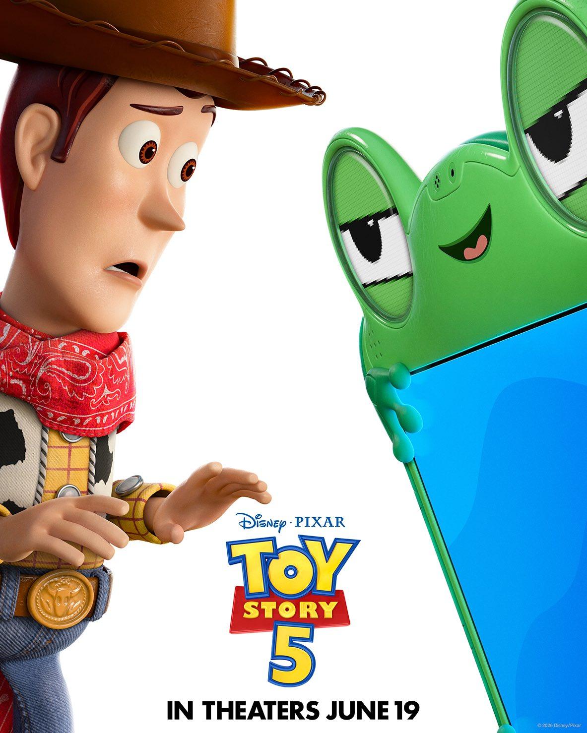 Toy Story 5 ganha novos pôsteres com trio de protagonistas