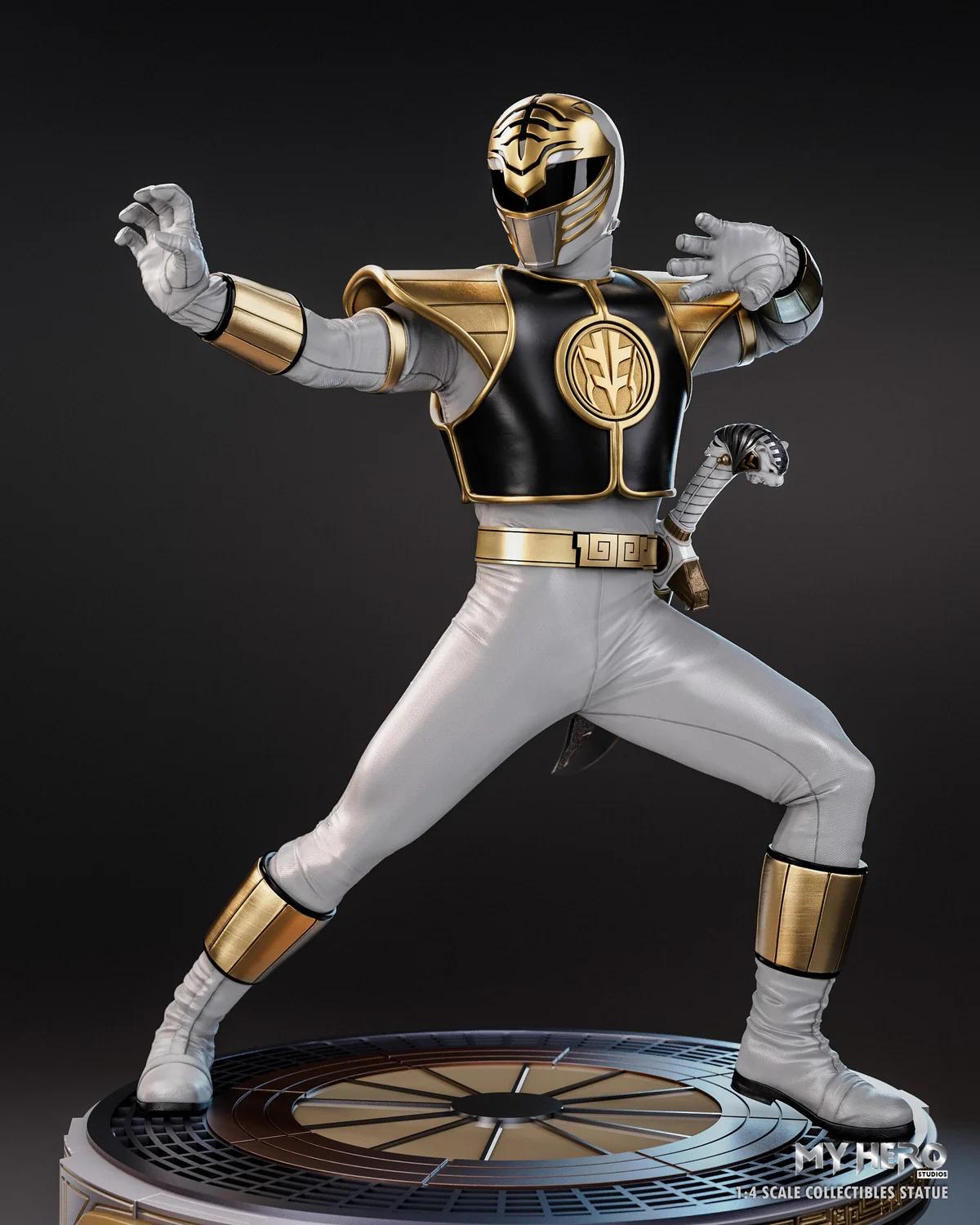 Ranger Branco ganhará nova estátua incrível pela My Hero Studios