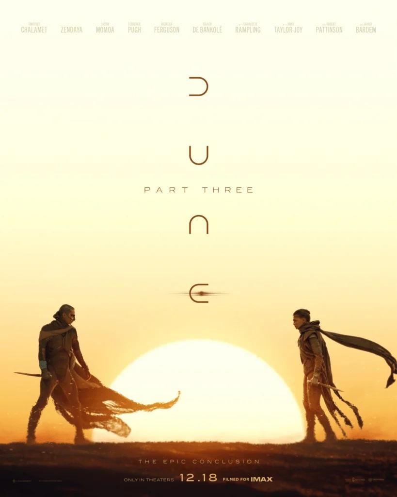 Saiu novo trailer oficial de Duna: Parte Três